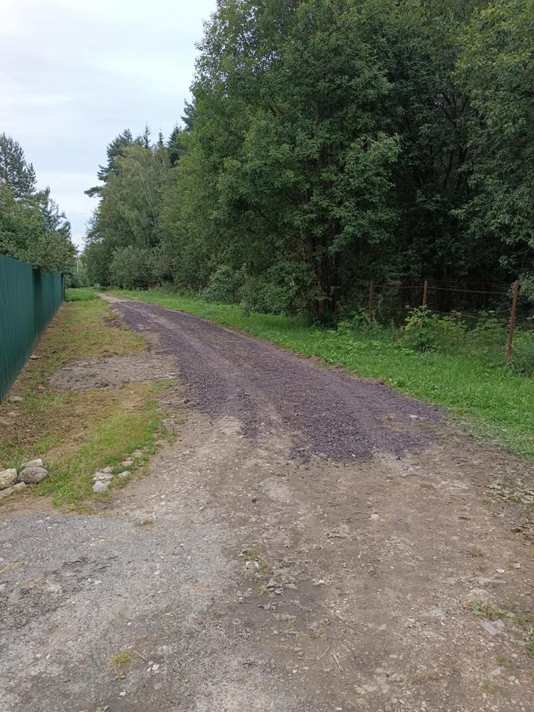 Дорога вдоль леса от участка 60